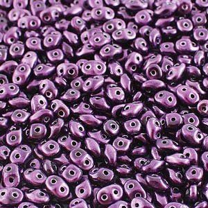 Metalust Purple Superduo Beads