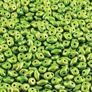 Metalust Apple Green Superduo Beads