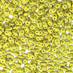 Metalust Matte Yellow Gold Superduo Beads