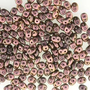 Polychrome Copper Ombre Superduo Beads