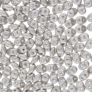 Jet Silver Pastel Superduo Beads