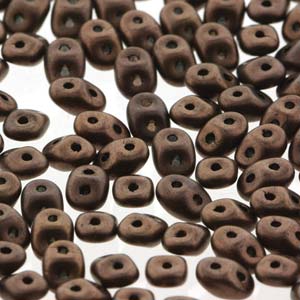 Jet Bronze Matte Superduo Beads