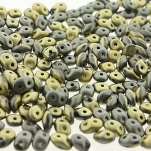 Matte Jet California Graphite Superduo Beads