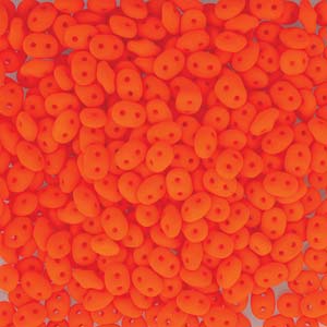 Neon Orange Superduo Beads