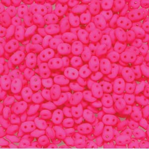 Neon Pink Superduo Beads