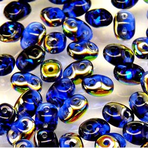 Sapphire Vitrail Superduo Beads