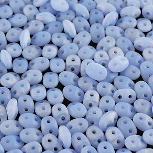 Opal Blue Matte Superduo Beads