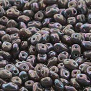 Nebula Grey Superduo Beads