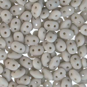 Grey Opaque Matte Superduo Beads