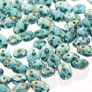 Aqua /Clarit Superduo Beads