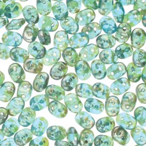 Aqua Rembrandt Superduo Beads
