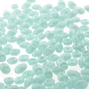Opal Green Aqua Superduo Beads
