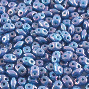 Nebula Turquoise Blue Superduo Beads