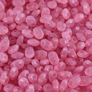 Opal Rose Matte Superduo Beads