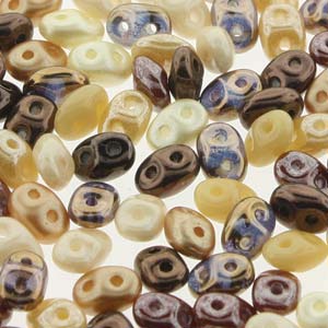 Mocha Latte Mix Superduo Beads