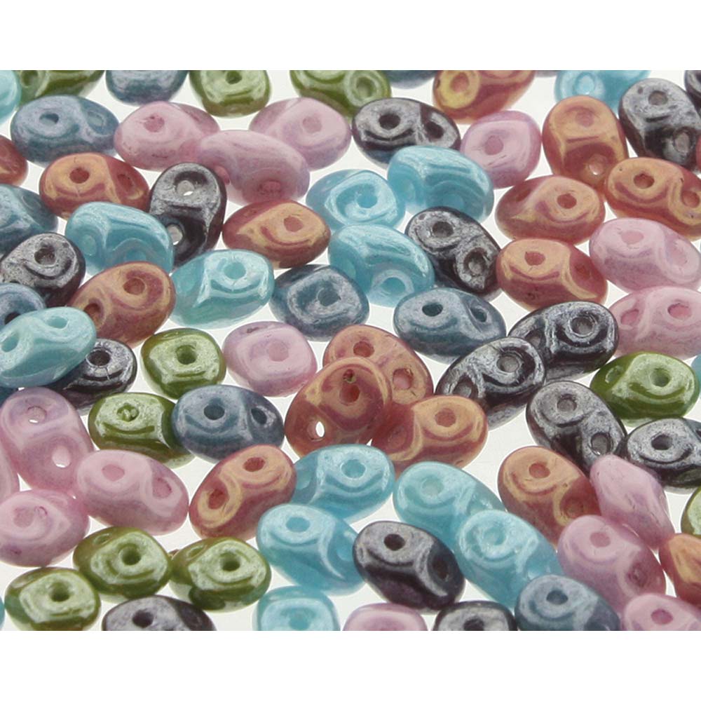 Cotton Candy Mix Superduo Beads