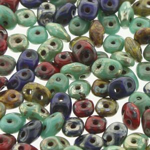 Raku Mix Superduo Beads