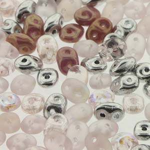 Barely Pink Mix Superduo Beads