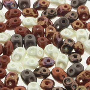 Jasper Mix Superduo Beads