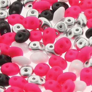 Diva Pink Mix Superduo Beads