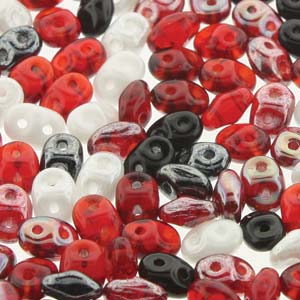 Ladybug Mix Superduo Beads