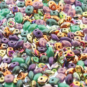 Mardi Gras Plush Mix Superduo Beads