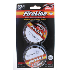 Fireline Premium Beading Thread - Crystal 2pk with 4 lb. and 6 lb. Sizes 15 Yards Per Spool