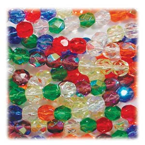 6MM Round Rainbow AB Mix Czech Glass Fire Polished Beads