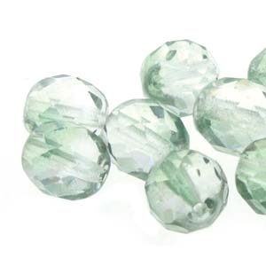 6MM Round Crystal Mint Czech Glass Fire Polished Beads