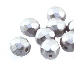 6MM Round Pastel Cocoa Czech Glass Fire Polished Beads