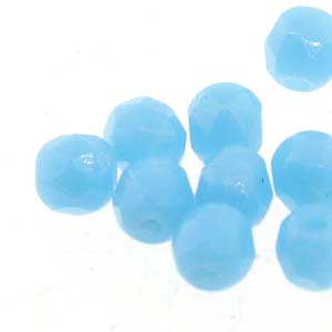3MM Turquoise Blue Czech Glass Fire Polished Beads