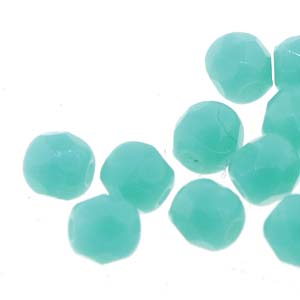 3MM Turquoise Green Czech Glass Fire Polished Beads
