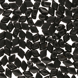 Mini Gemduo 6X4mm Jet Beads