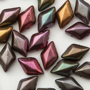 GemDUO 8X5mm Violet Rainbow Beads