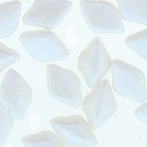 GemDUO 8X5mm Pearl Shine White Beads