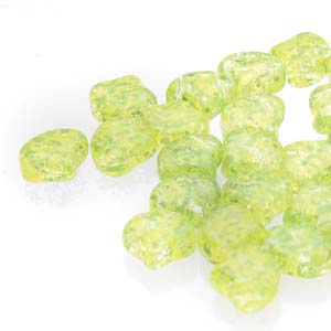 Confetti Splash Yellow Green Ginko Beads
