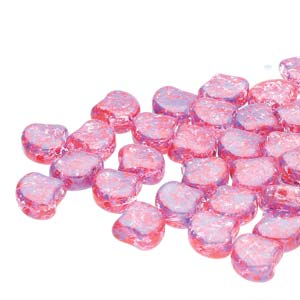 Confetti Splash Violet Red Ginko Beads