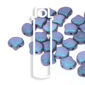 Polychrome Blueberry Ginko Beads