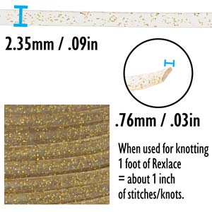 Rexlace Gold Sparkle Lacing Cord