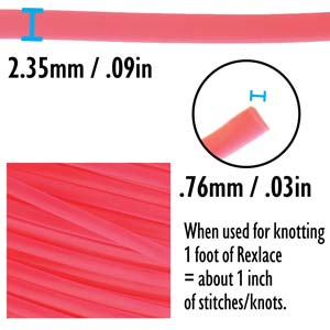 Rexlace Neon Red Lacing Cord