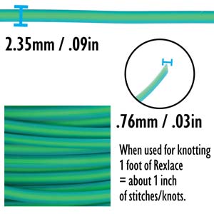 Rexlace Treslace:Green and Blue Lacing Cord