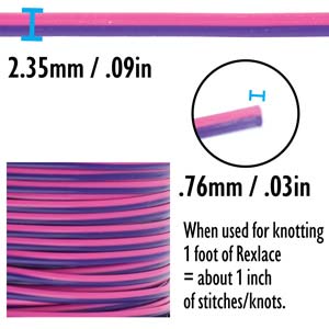 Rexlace Neon Magenta/Purple Lacing Cord