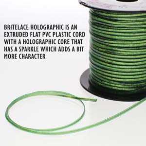 Britelace Green Holograph Lacing Cord