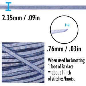 Britelace Blue Holograph Lacing Cord