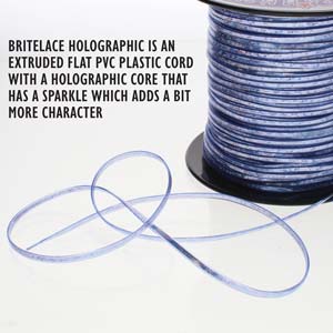 Britelace Blue Holograph Lacing Cord