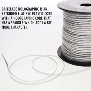 Britelace Silver Holograph Lacing Cord