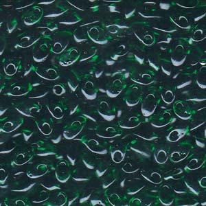 Transparent Green Miyuki Long Magatama Beads  4x7mm
