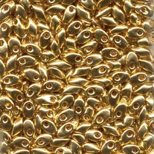 Gold Plated Miyuki Long Magatama Beads  4x7mm