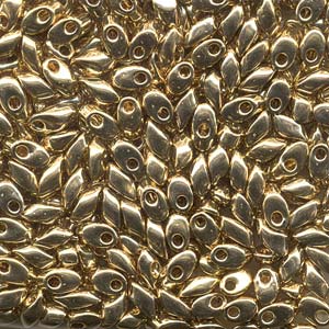Light Gold Plated Miyuki Long Magatama Beads  4x7mm