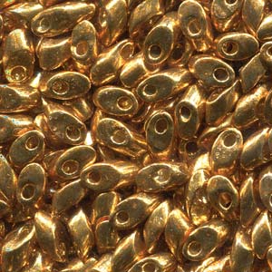 Duracoat Galvanized Yellow Gold Miyuki Long Magatama Beads 4x7mm